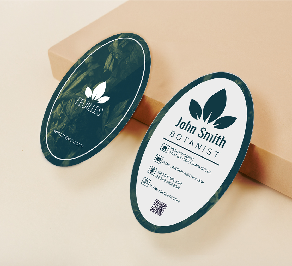 Oval Business Cards - Image 5